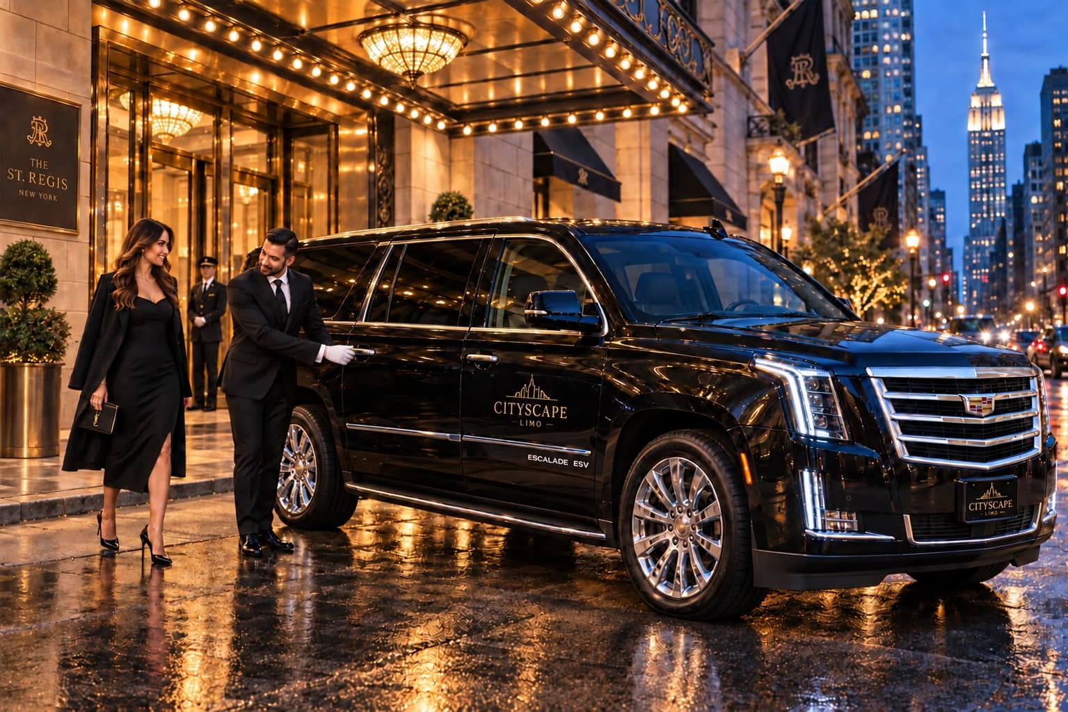 New York City Cityscape Limo transportation assistance